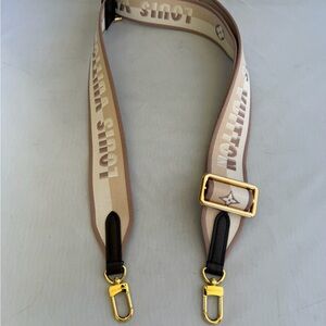 Louis Vuitton  Logo Shoulder Strap with Gold Hardware